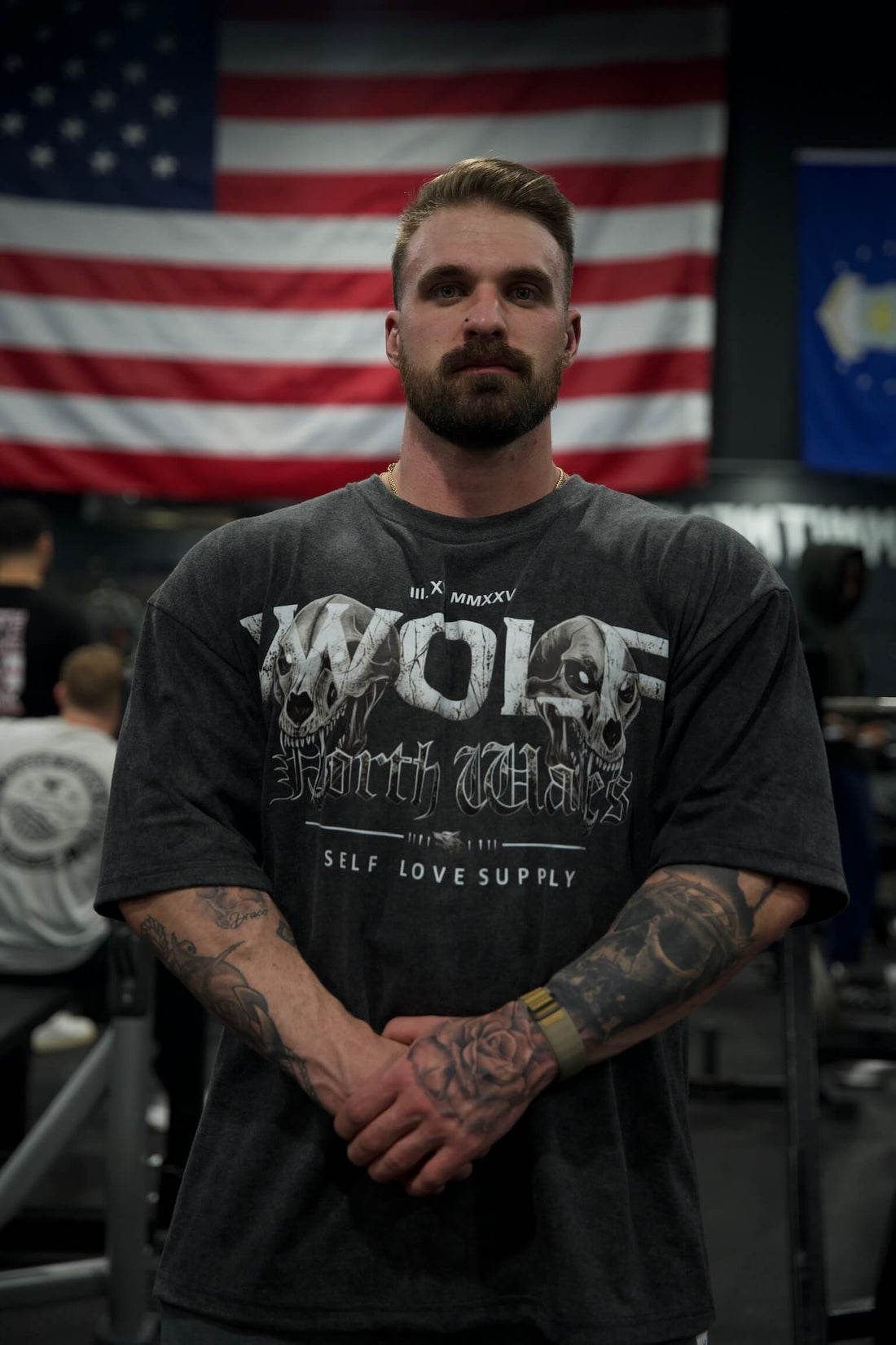 WOLF Gyms North Wales x Self Love Oversized Acid Wash Heavy Tee